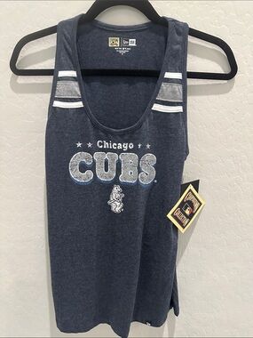 Chicago Cubs Girls' Navy Graphic Tank Top
